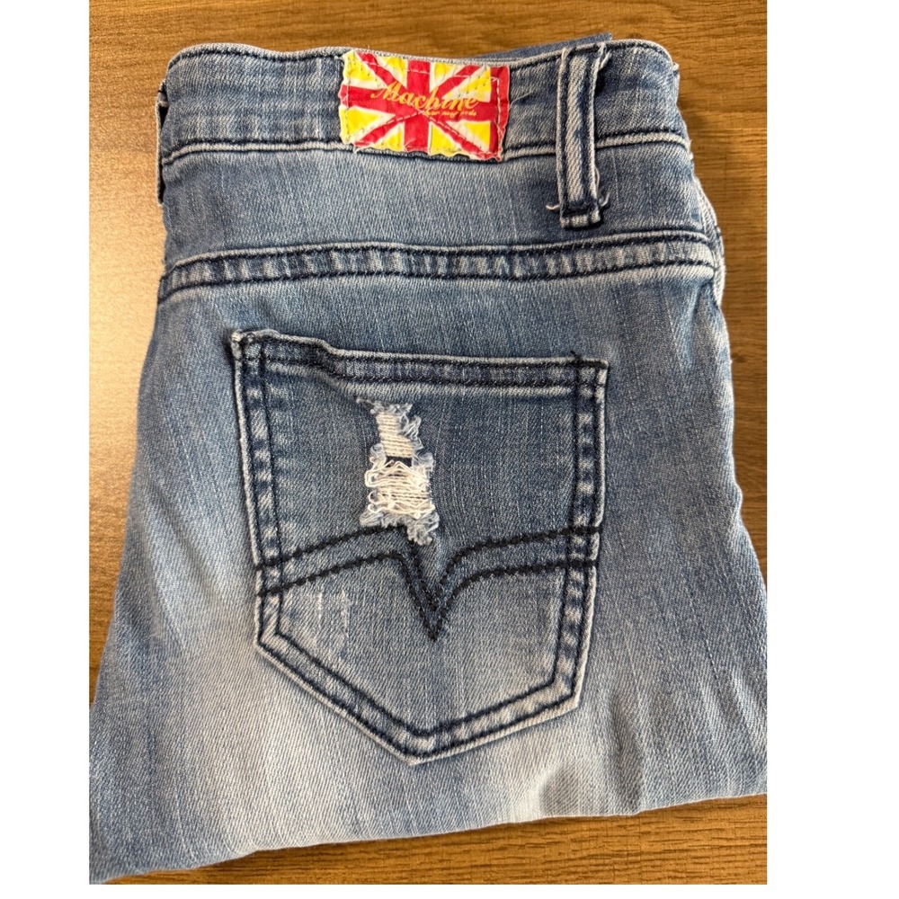 Machine Jeans Women's Blue Distressed Ripped Bootcut Denim Pants size3